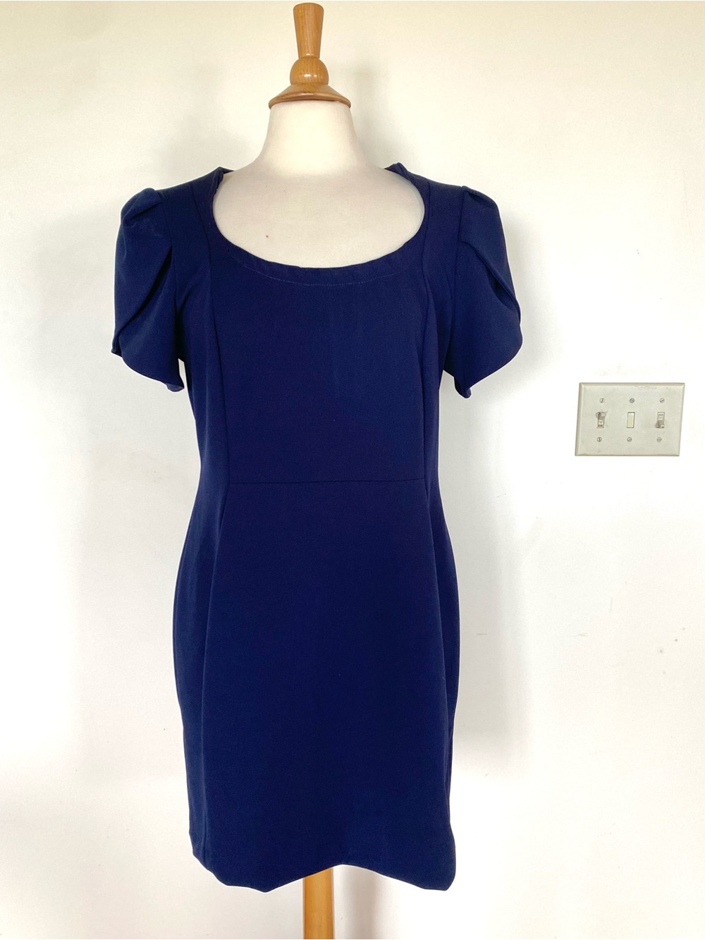 Calvin Klein Deep Blue Scoop Neck Mini Dress